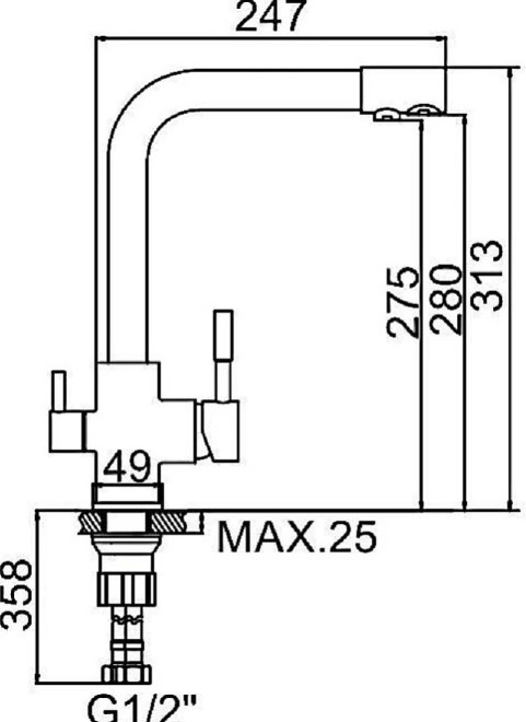 Смеситель Ledeme L4055B-3