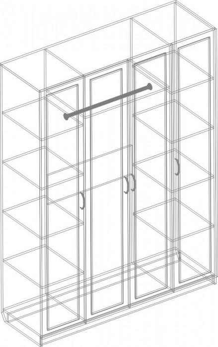 Шкаф 4-х створчатый СА-01 Александрия