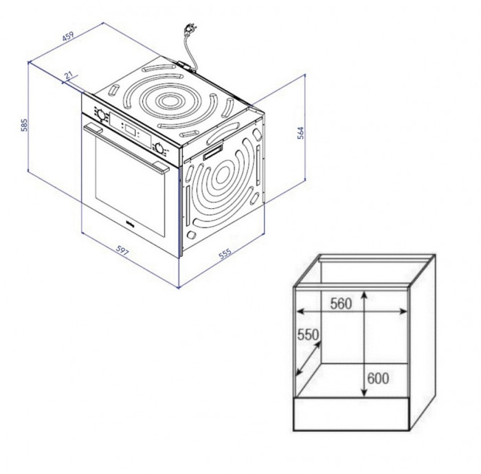 Электрический духовой шкаф Korting OKB 6071 CBX