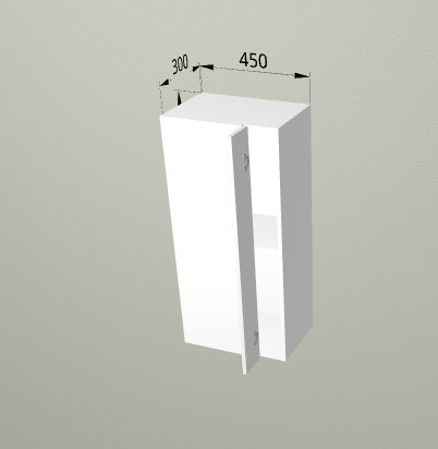 Шкаф навесной 450/950 угловой Санвут МДФ