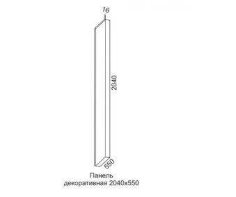 Панель декоративная (без фрезеровки) 2040*550 Квадро СВ 