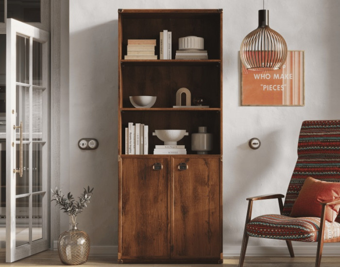 Стеллаж с 2 распашными дверьми INDIANA JREG 2do