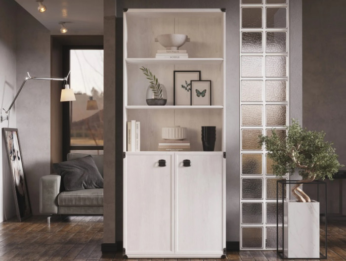 Стеллаж с 2 распашными дверьми INDIANA JREG 2do