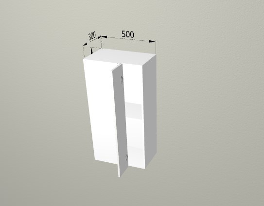 Шкаф навесной 500/950 угловой Санвут МДФ