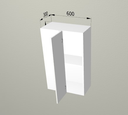 Шкаф навесной 600/950 угловой Санвут МДФ