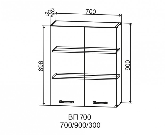 Шкаф верхний 700/900 Фортуна ДСВ