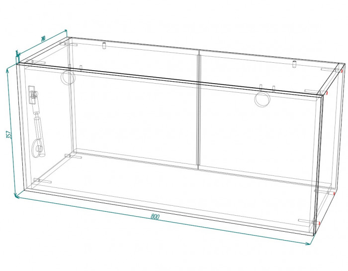 Шкаф верхний горизонтальный ШВГ 800 Норд