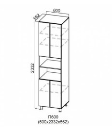 Пенал с нишей 600/2332 Квадро СВ 