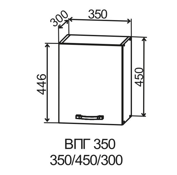 Шкаф верхний 350/450 Фортуна ДСВ