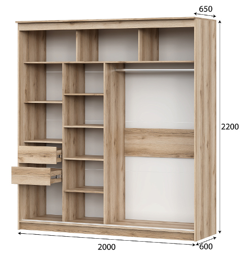 Шкаф купе №25 Граф 2000