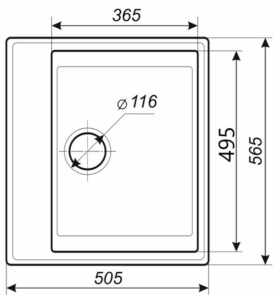 Мойка для кухни ULSTONE U-213