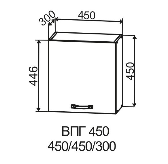 Шкаф верхний 450/450 Фортуна ДСВ