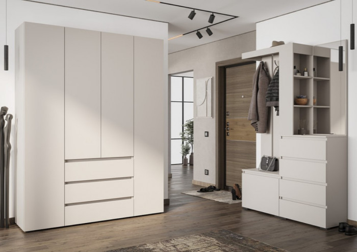 Шкаф с ящиками Люмо 4-х створчатый