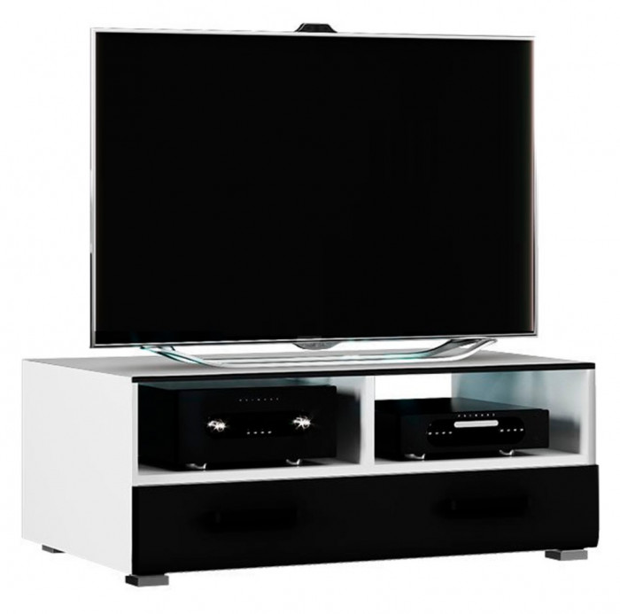 Тумба под ТВ со стеклом Квадро