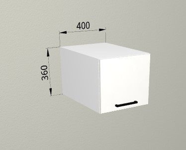 Шкаф навесной 400 распашной глубокий Санвут МДФ
