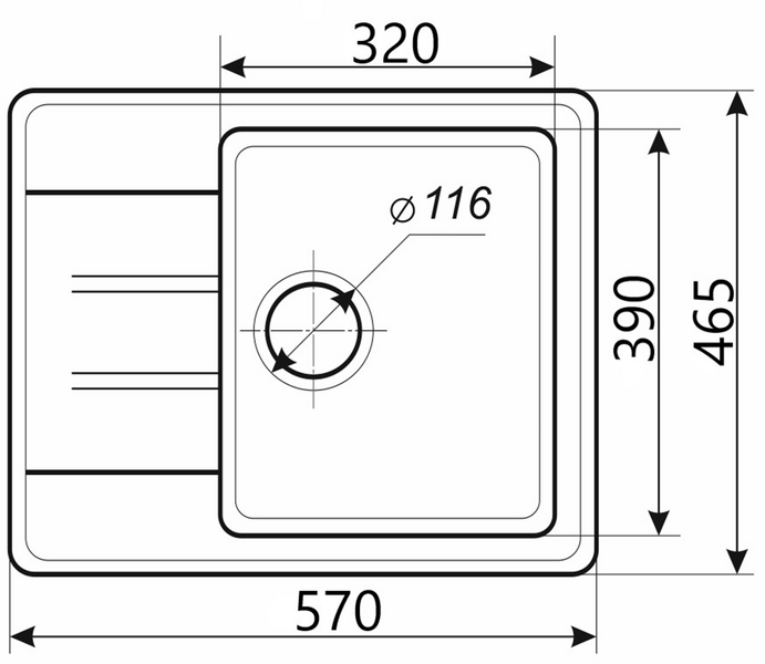 Мойка для кухни ULSTONE U-217