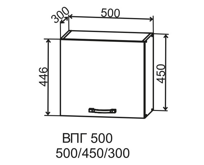 Шкаф верхний 500/450 Фортуна ДСВ