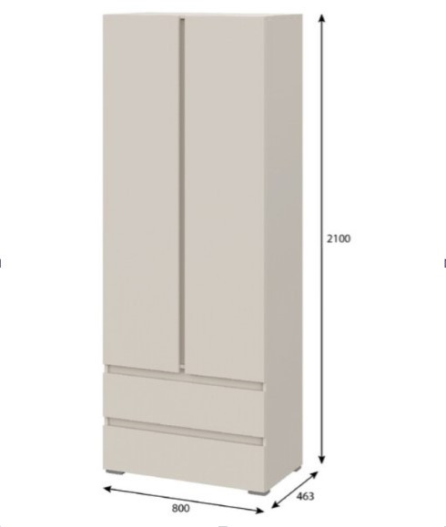 Шкаф Люмо 2-х створчатый 800