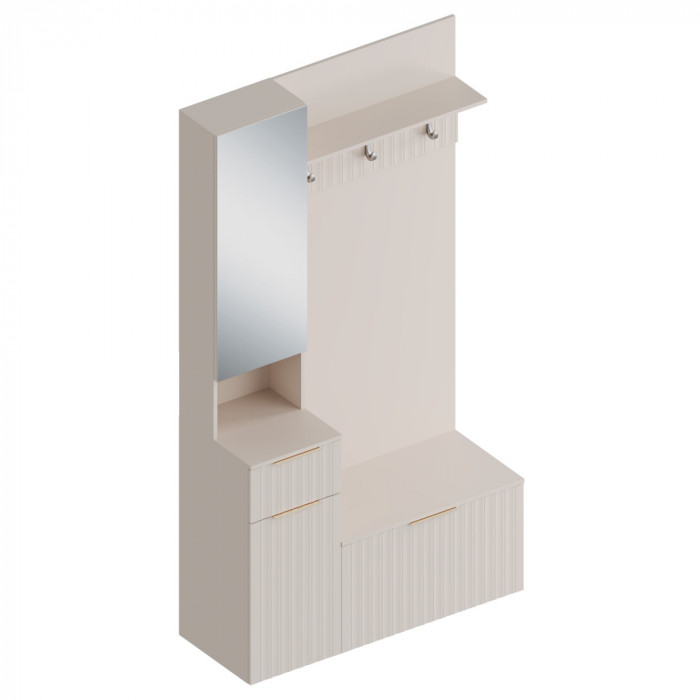 Прихожая с зеркалом (левое исполнение) Тефия