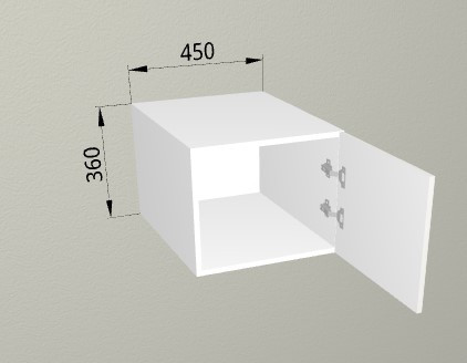 Шкаф навесной 450 распашной глубокий Санвут МДФ
