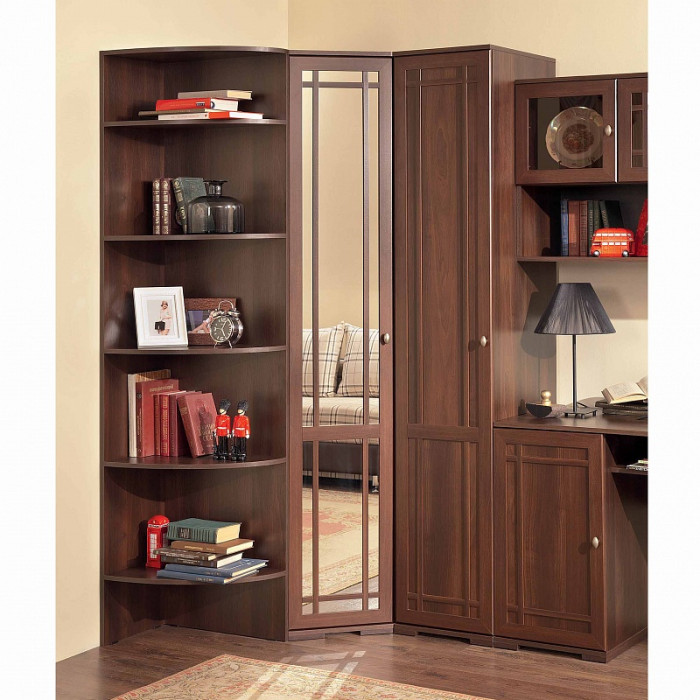 Шкаф угловой 10 ФАСАД зеркало Sherlock