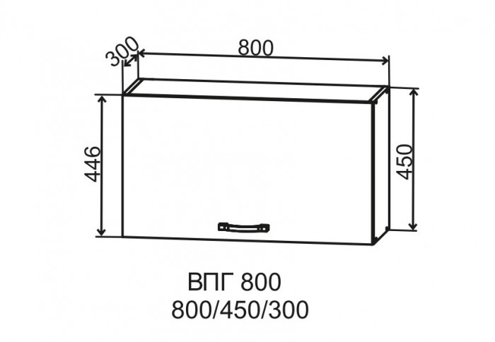 Шкаф верхний 800/450 Фортуна ДСВ