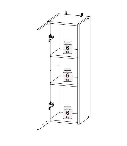 Шкаф верхний 300 (премьер) Олива глянец