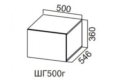 Шкаф навесной 500/360 горизонтальный глубокий Квадро СВ