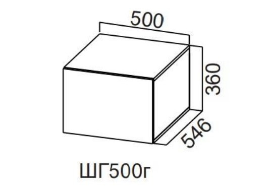 Шкаф навесной 500/360 горизонтальный глубокий Квадро СВ