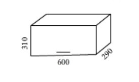 Шкаф верхний 600 газовка Мальва