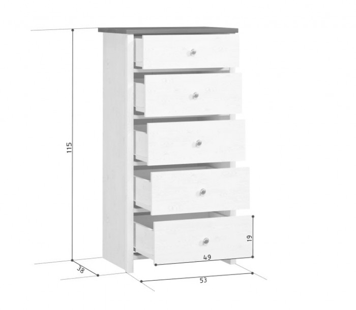 Комод KOM5S Порто