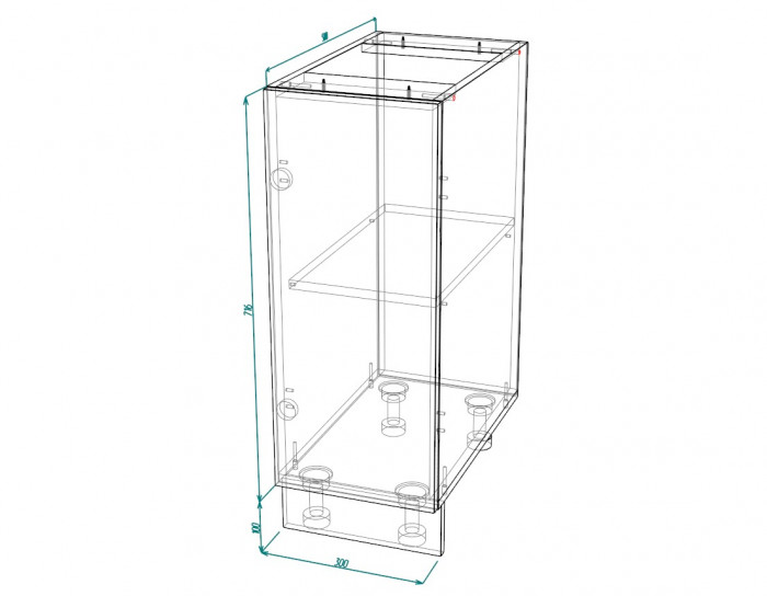 Шкаф нижний ШН 300 Норд