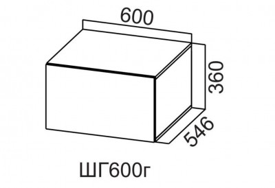 Шкаф навесной 600/360 горизонтальный глубокий Квадро СВ 
