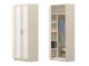 Шкаф угловой ДЮ-11 Юниор-7 (Ясень Шимо светлый, Белый)