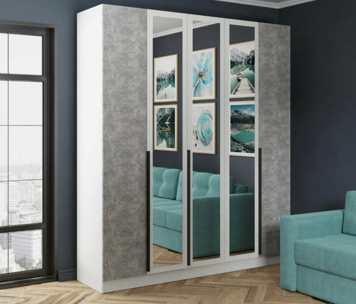 Шкаф 4-х створчатый с зеркалом Мадрид