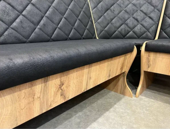 Кухонный уголок стандарт Барон-2 кожзам черный