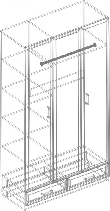 Шкаф 3-х створчатый Наоми Велес