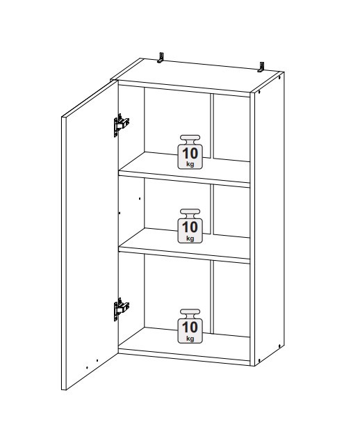 Шкаф верхний 600 с 1 створкой (премьер) Олива глянец