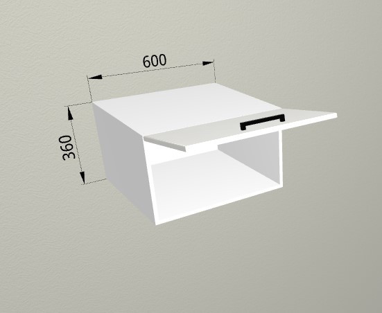 Шкаф навесной 600 горизонтальный глубокий Санвут МДФ