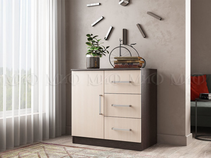 Комод с 3-мя ящиками+1 дверь Бася Миф