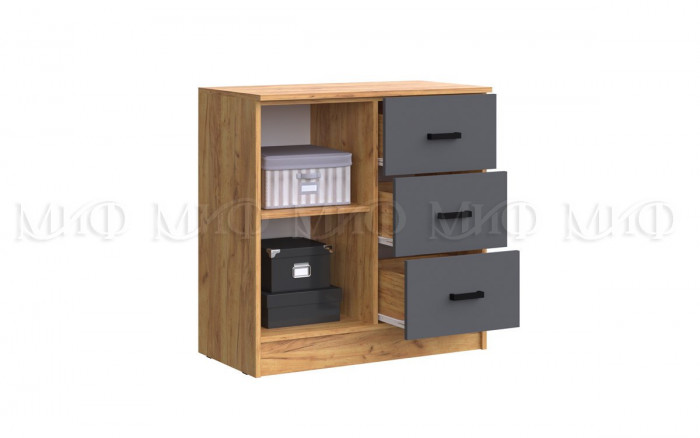 Комод с 3-мя ящиками+1 дверь Бася Миф