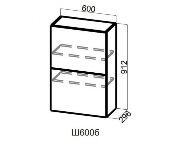 Шкаф навесной 600/912 Top-Stay Квадро СВ 