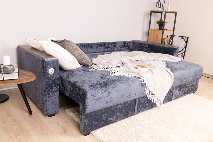 Диван прямой c USB розеткой Тургояк