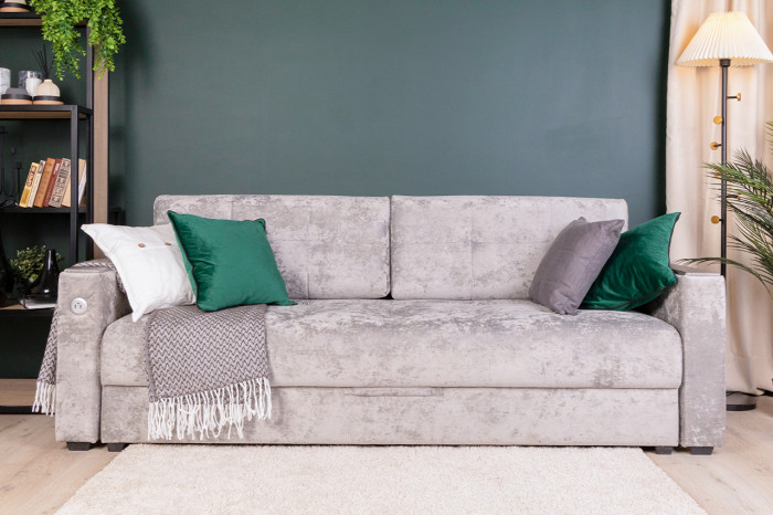 Диван прямой c USB розеткой Тургояк