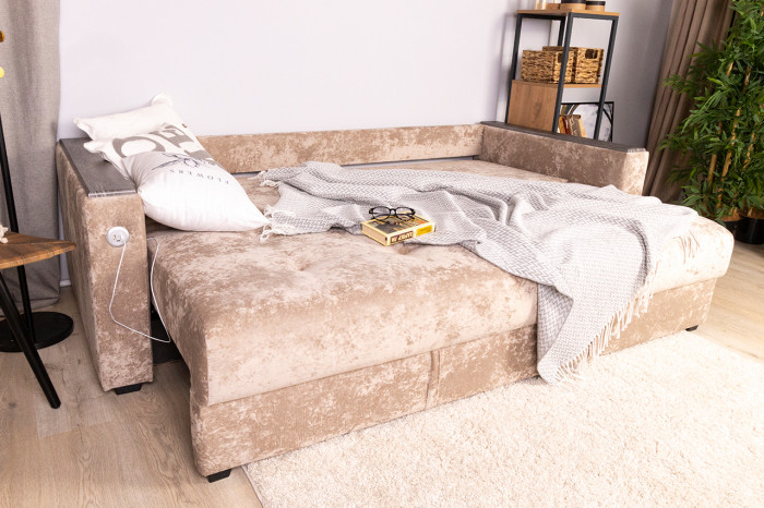 Диван прямой c USB розеткой Тургояк