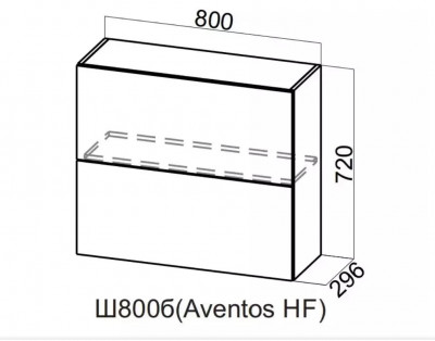 Шкаф навесной 800/720 Top-Stay Квадро СВ 