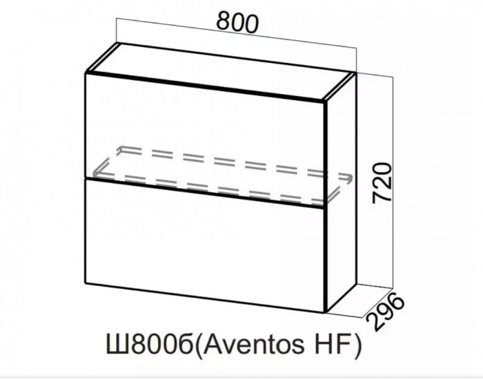 Шкаф навесной 800/720 Top-Stay Квадро СВ 
