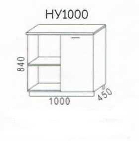 Шкаф нижний 1000 угловой Мальва