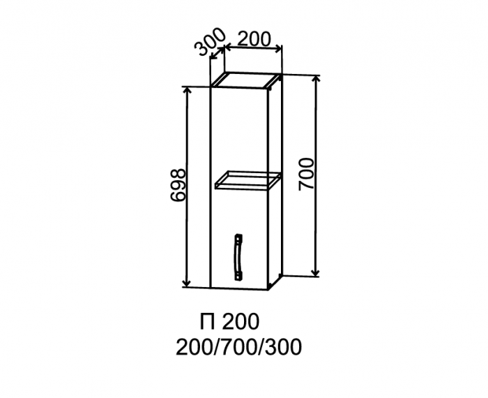 Шкаф верхний 200/700 Фенис