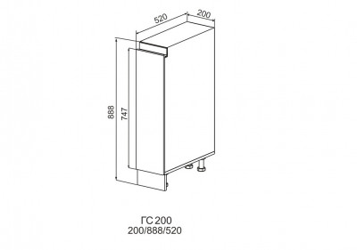 Шкаф нижний 200 Марсель Гола 